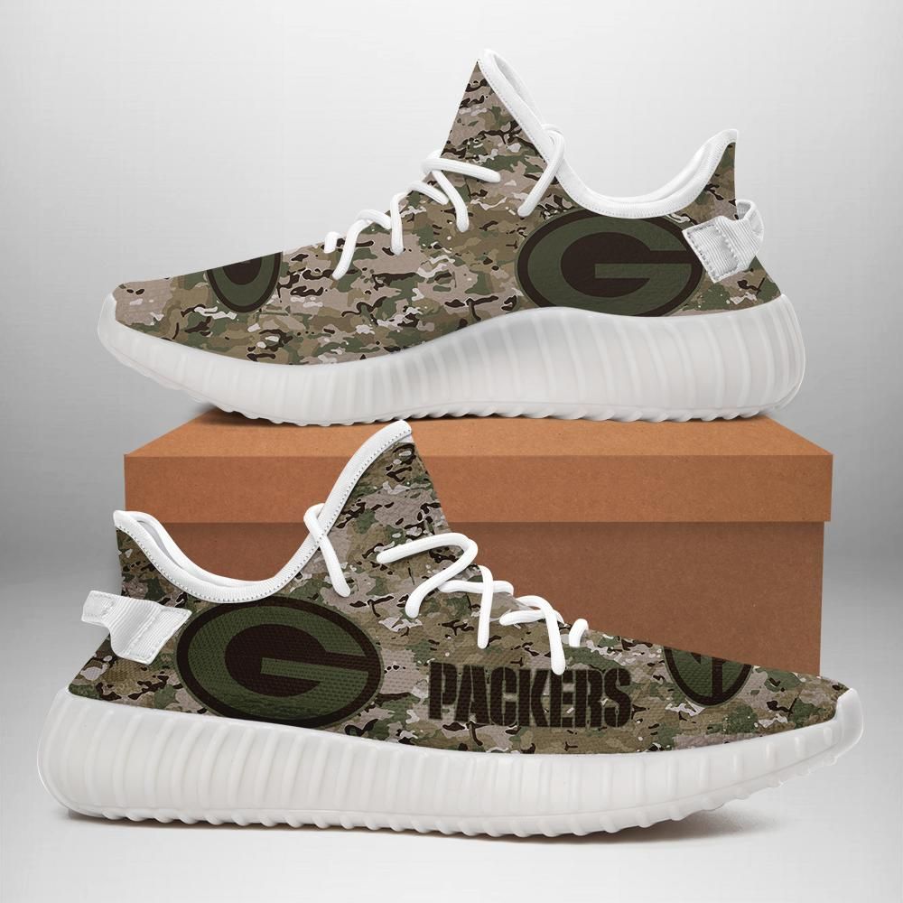 Green Bay Packers US Military Camouflage Custom Shoes Sport Sneakers Green Bay Packers Yeezy Boost 3