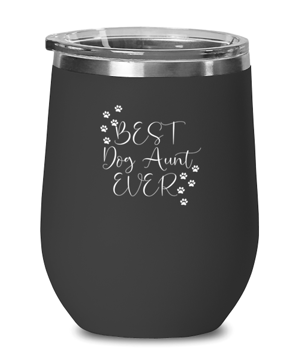 Wine Tumbler Stainless Steel Funny Best Dog Aunt Ever