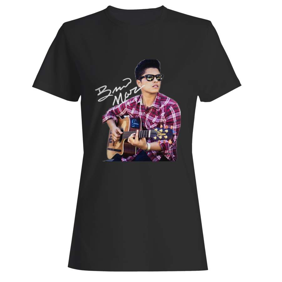 Bruno Mars Signature White Woman’s T-Shirt