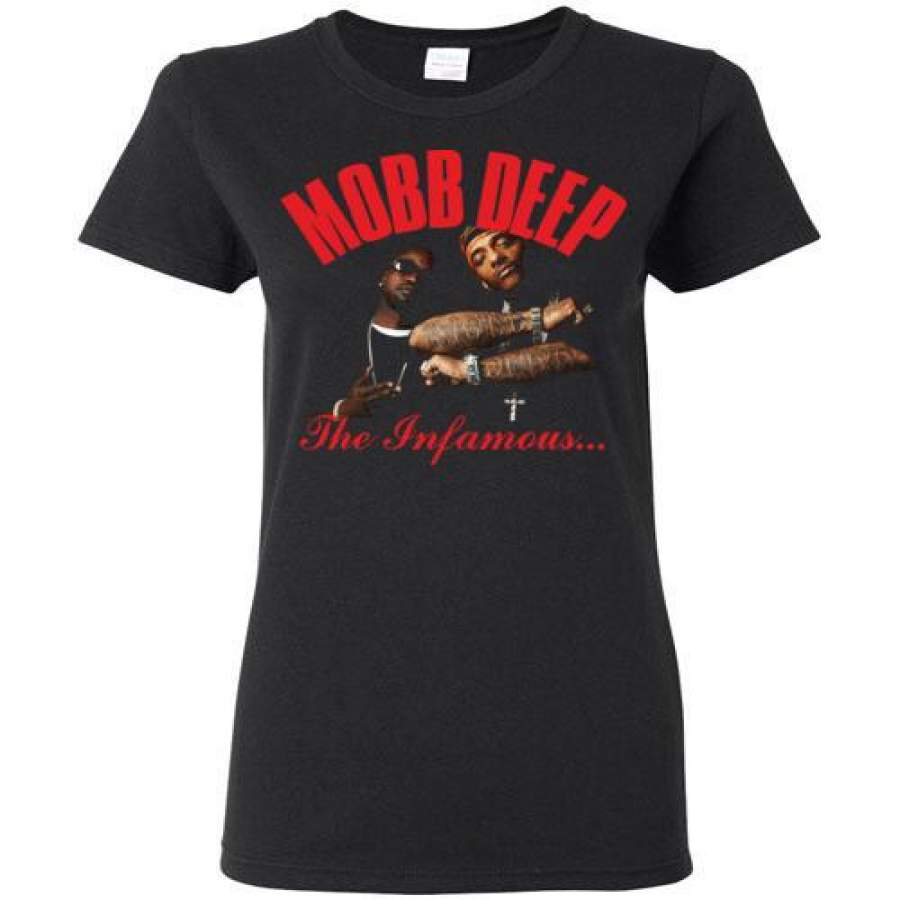 Mobb Deep,Havoc,Prodigy, East Coast Hip Hop,The Infamous,New York,v3a, Gildan Ladies T-Shirt