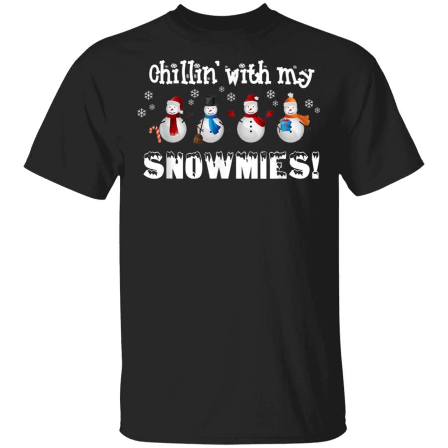 Chillin With My Snowmies Funny Ugly Christmas Sweater Shirt G500 Gildan 5.3 oz. T-Shirt