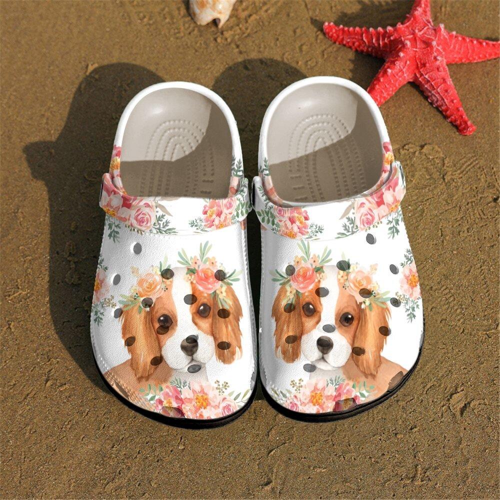 Cavalier King Spaniel Personalized Clog, Custom Name, Text, Color, Number Fashion Style For Women, Men, Kid, Print 3D Baby Cavalier King Spaniel