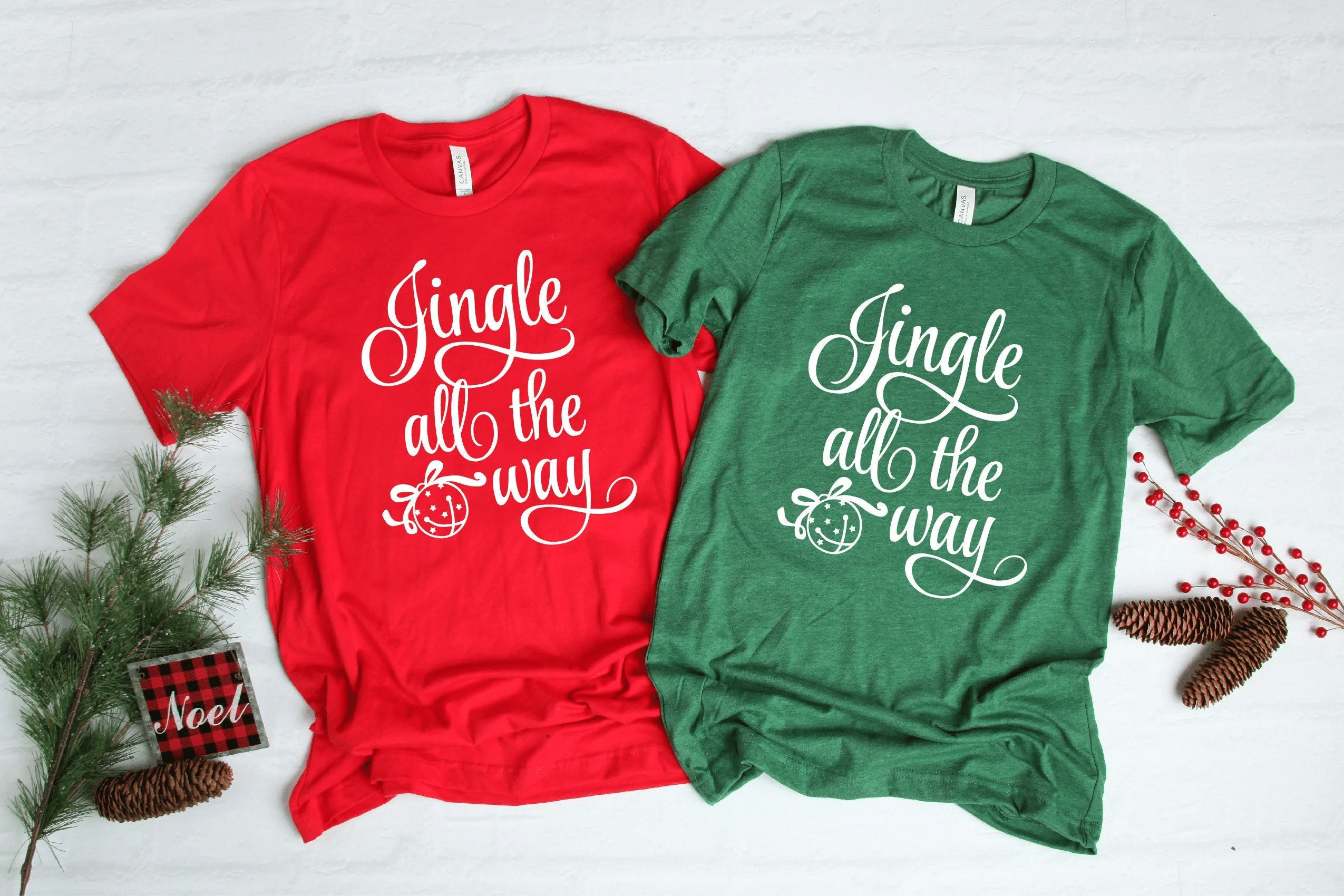 Couple Shirts Jingle All The Way Matching Couple, Valentine Gifts, Christmas Gift Graphic Unisex T Shirt, Sweatshirt, Hoodie Size S – 5Xl