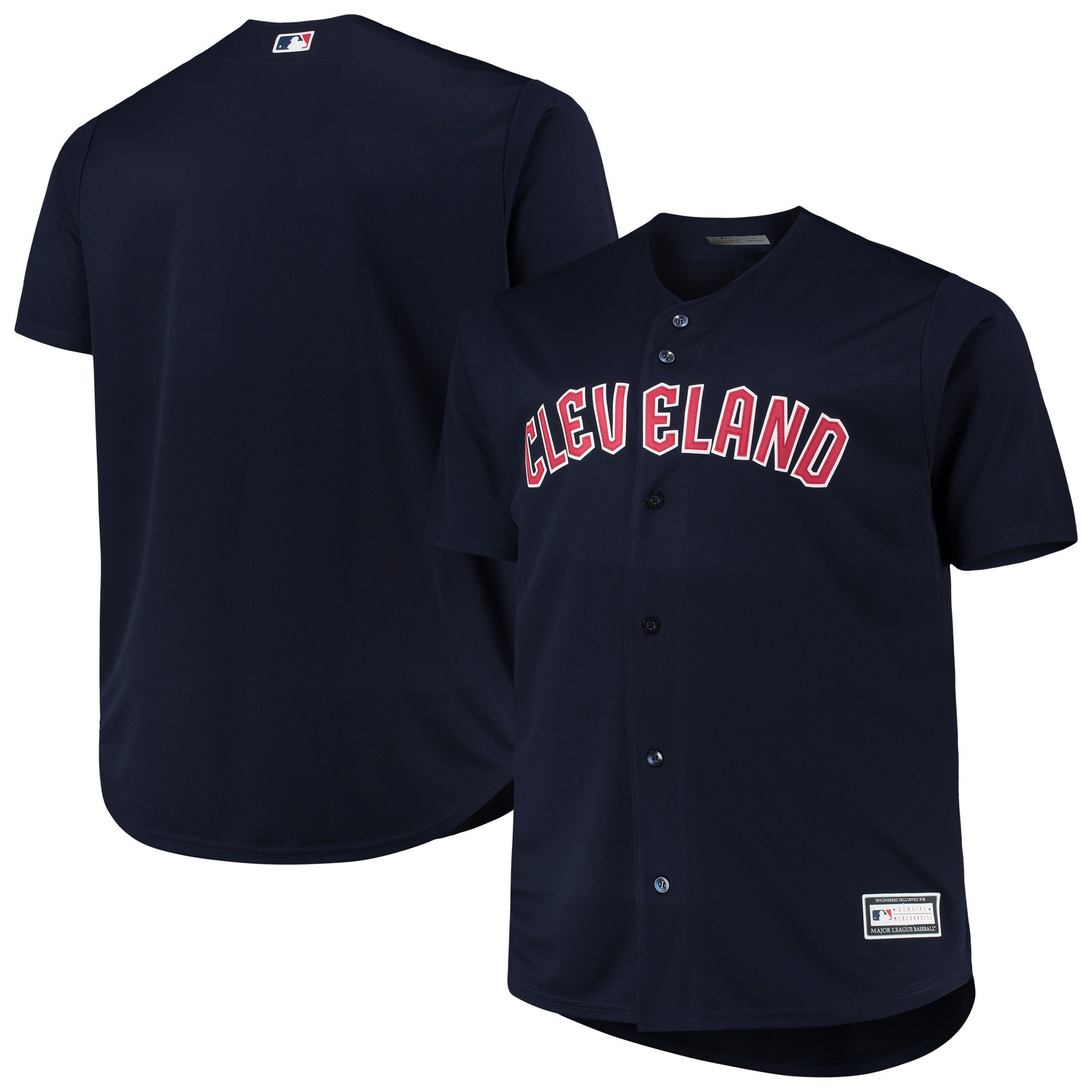 Cleveland Guardians Big & Tall Alternate Replica Team Jersey – Navy MLB