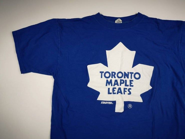 Vintage 90 S Toronto Maple Leafs Classic Starter Blue Shirt