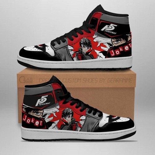 Persona 5 Joker Shoes Ren Amamiya Jordan Sneakers Anime Shoes Jordan Sneaker