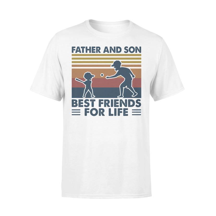 Baseball Father And Son Best Friends For Life Vintage T-shirt