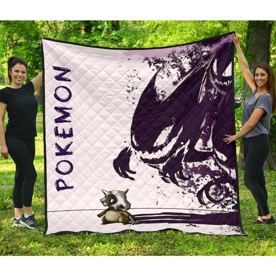 Pokemon Anime Premium Quilt | Karakara Pokemon With Danger Gengar Power Quilt Blanket Na082701