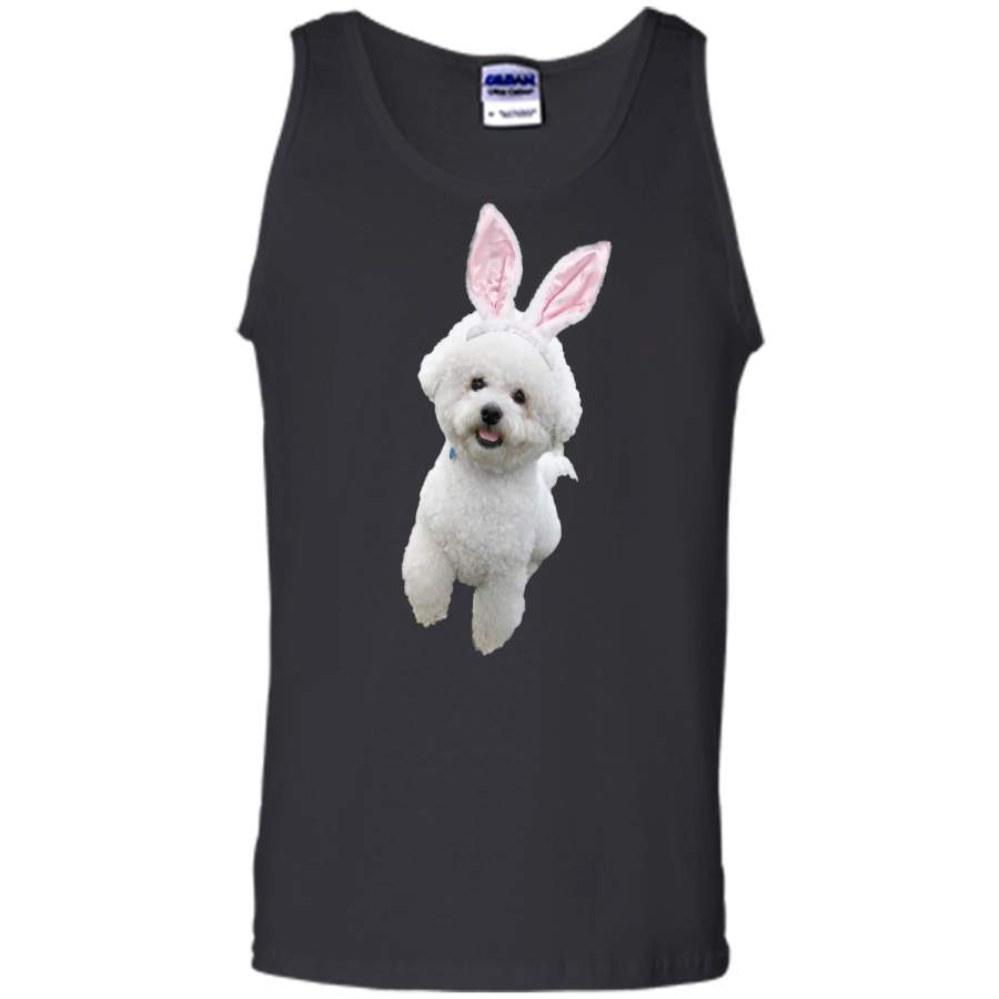 Bichon Frise Wearing Easter Bunny Ears Dog T-Shirt Tank Top