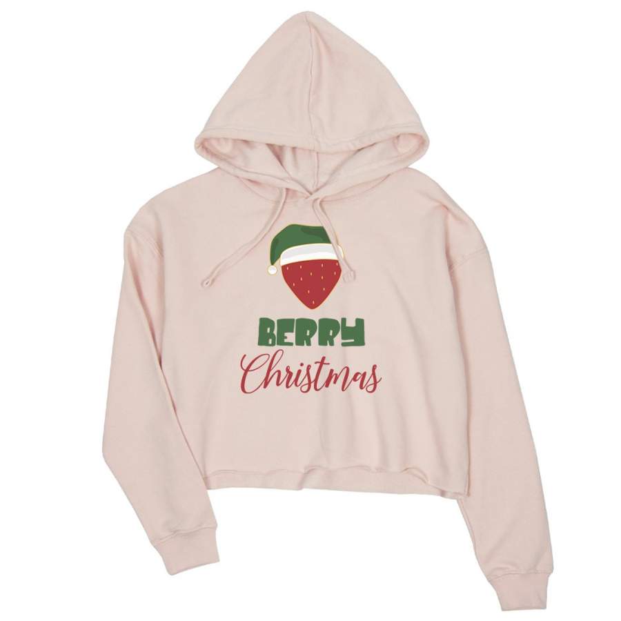 Berry Christmas Crop Hoodie