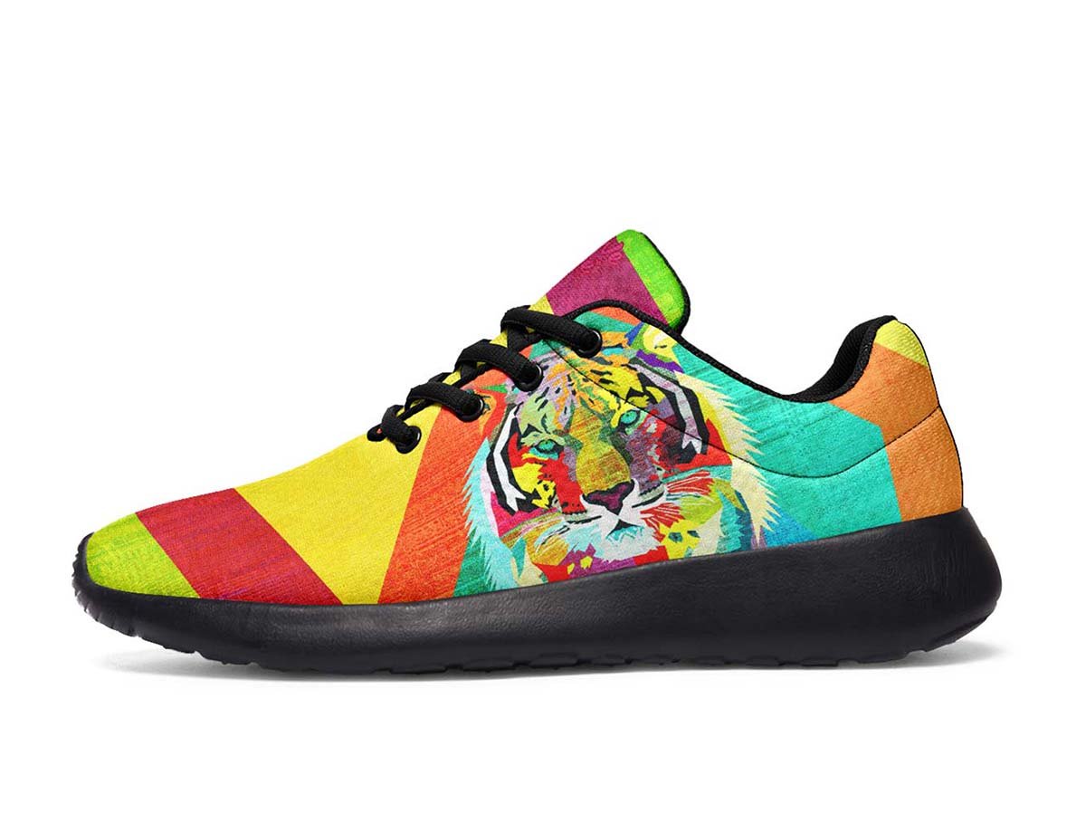 Tiger Pop, Sneakers, Running Shoes, Custom Sneakers, Vegan Shoes, Men’S Shoes, Woman’S Shoes, Custom Printed, Abstractprint