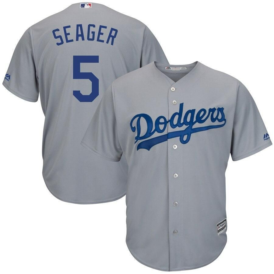 Corey Seager Los Angeles Dodgers Road Official Cool Base Player Jersey – Gray