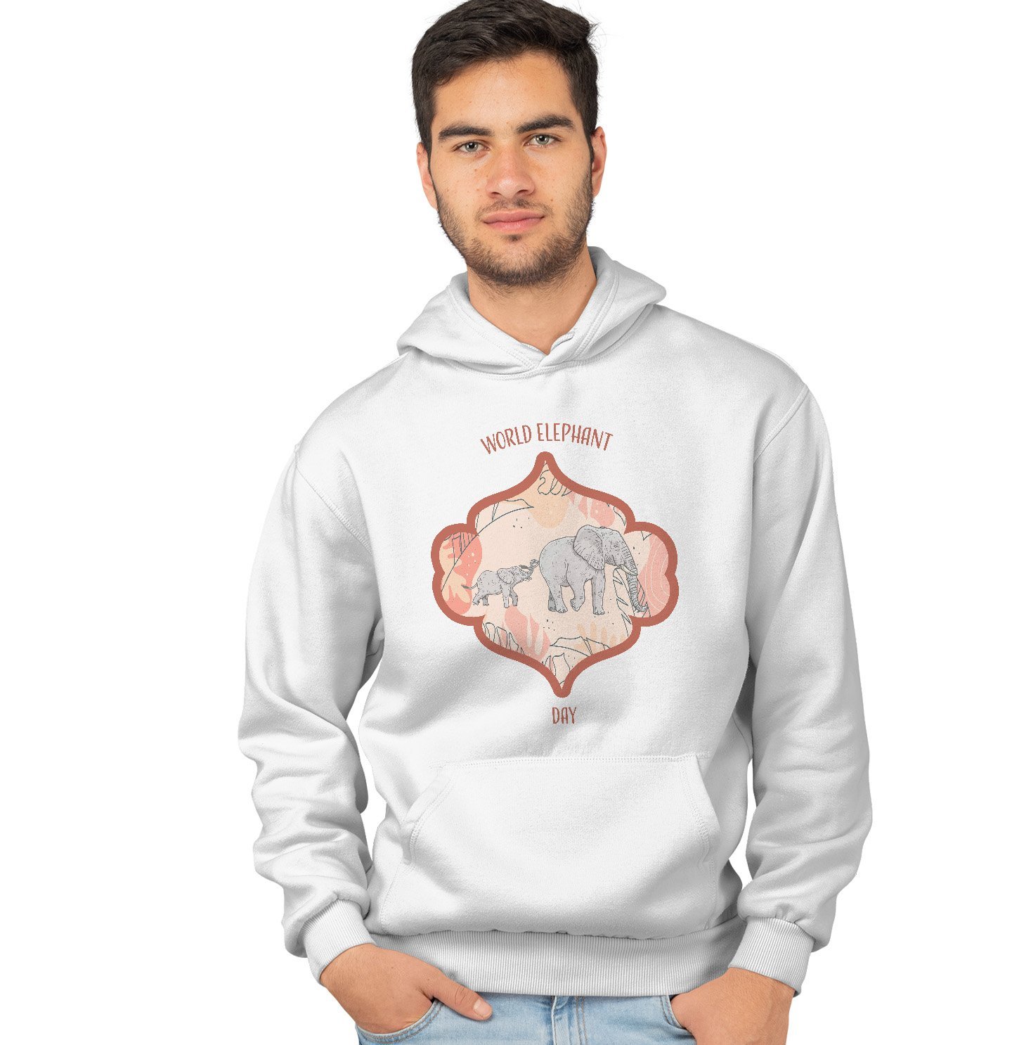 World Elephant Day – Adult Unisex Hoodie Sweatshirt