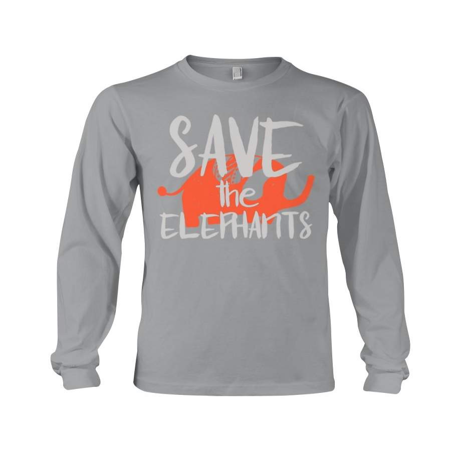 Save The Elephants 2020 Trending Custom Design Unisex Long Sleeve