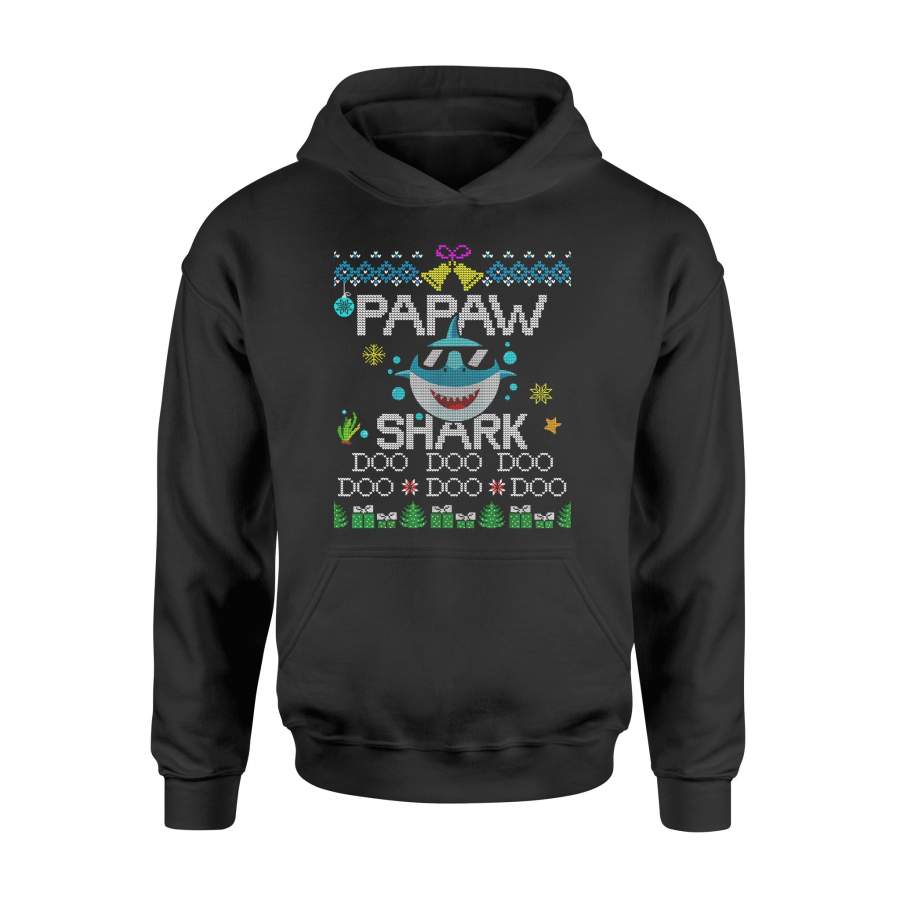 Christmas gift idea Mens Papaw Shark Xmas Matching Family Group T-Shirt – Standard Hoodie