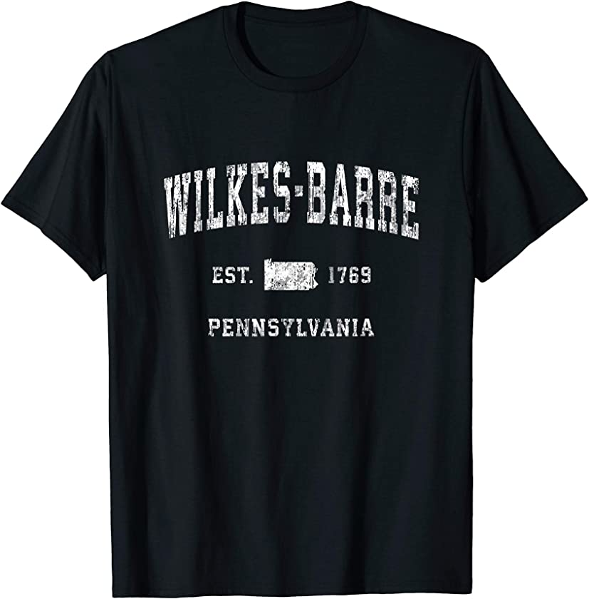 Wilkes-Barre Pennsylvania PA Vintage Athletic Sports Design T-Shirt