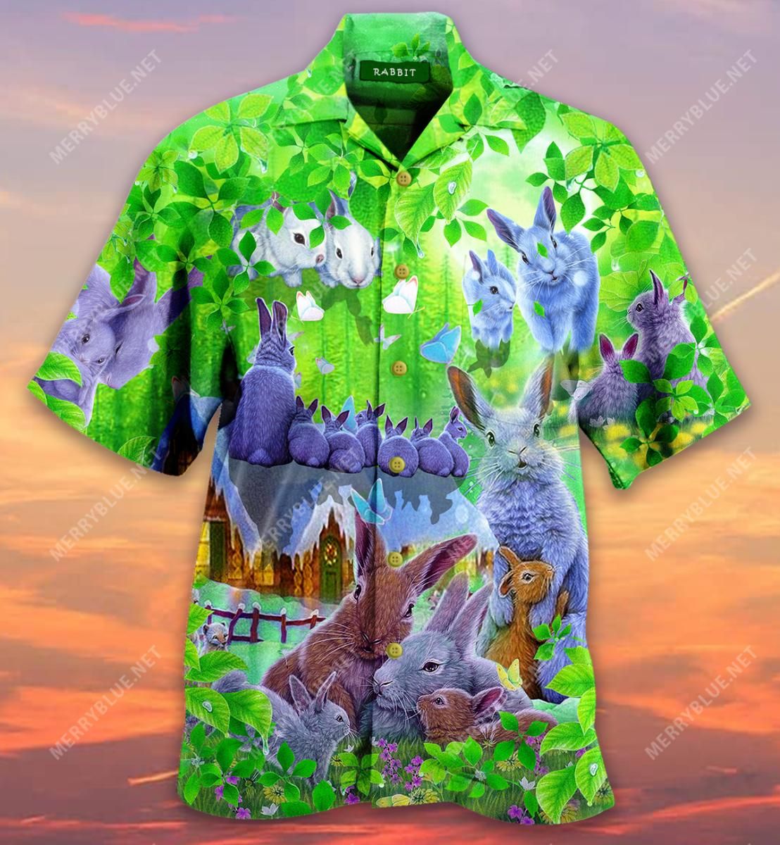 Life Is Better With A Rabbit Aloha Hawaiian Shirt Colorful Short Sleeve Summer Beach Casual Shirt For Men And Women