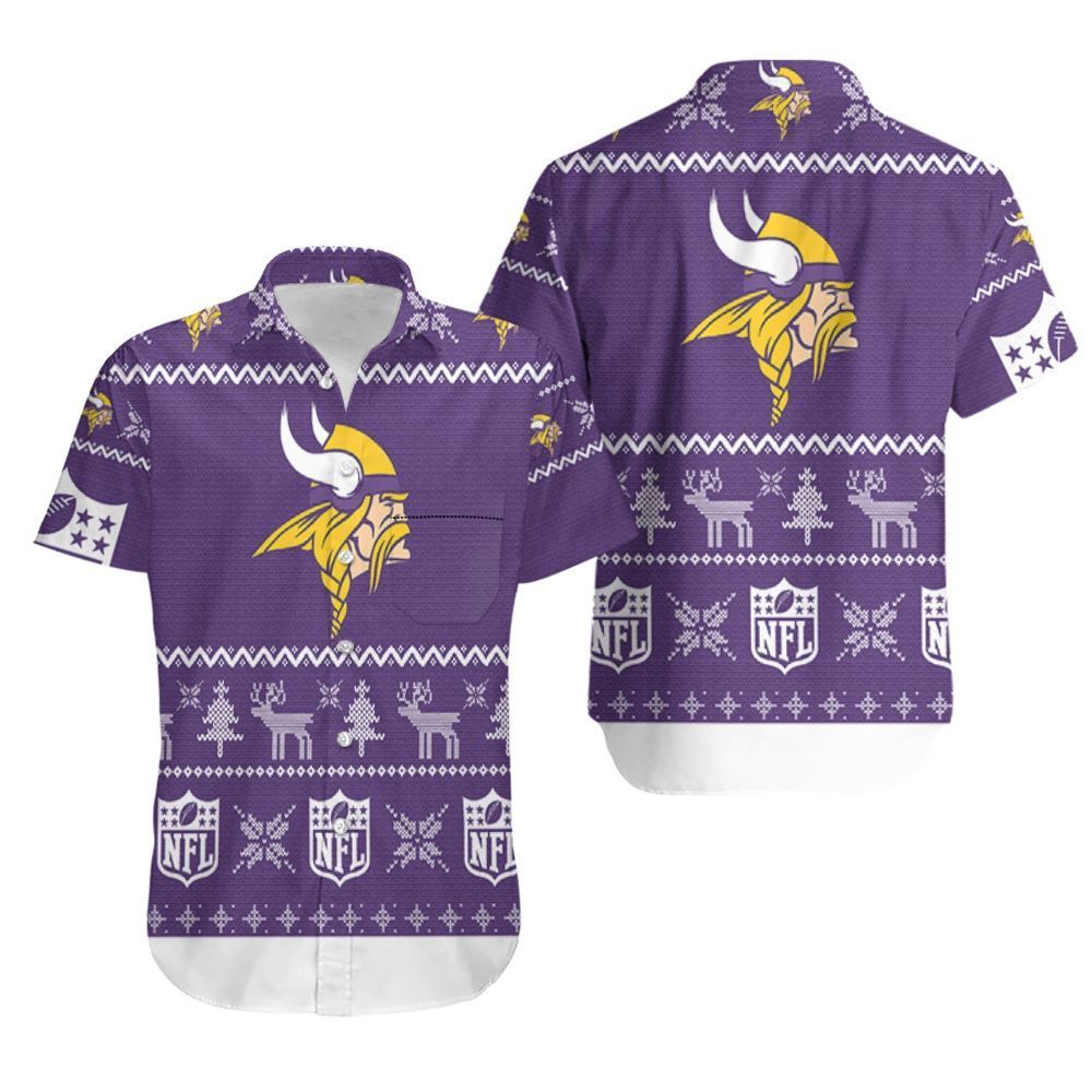 Minnesota Vikings Ugly Christmas Printed Sweatshirt Hawaii Shirt Combo Beach Ha43914