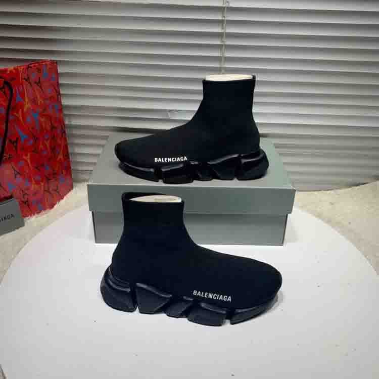 Balenciaga Speed Sneaker In Black Recycled Knit Shoes Sneakers SNK882217587