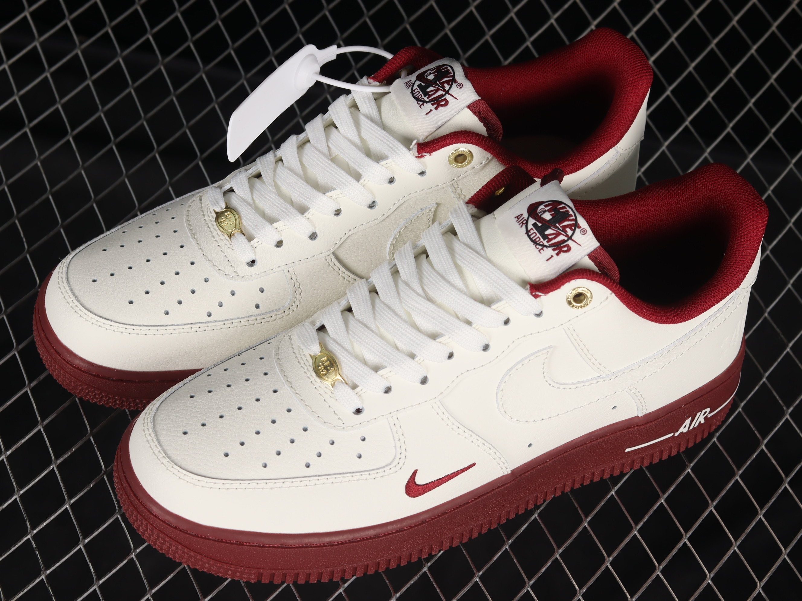 Nike Air Force 1 40th Anniversary White Red Shoes Sneakers SNK529958754