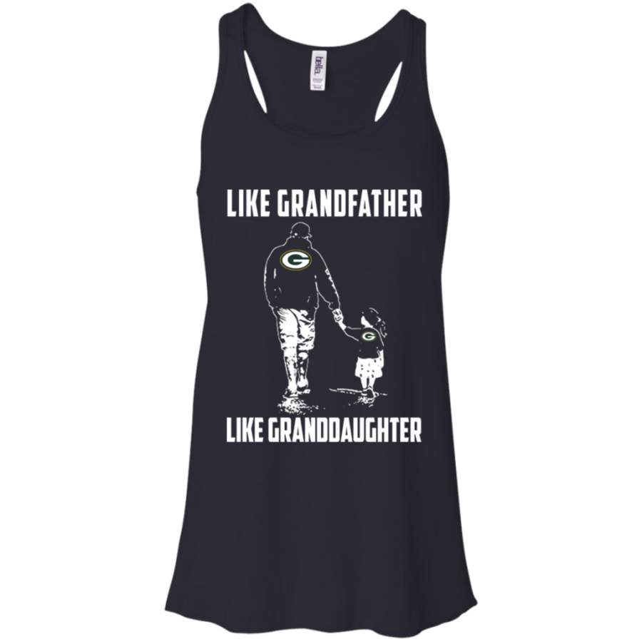 Awesome Green Bay Packers Like GrandFather Like GrandDaughter t shirt Racerback Tank