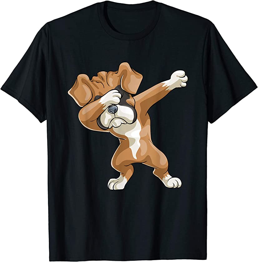 Dabbing Boxer Dog T shirt Gift Funny Dab Gift Puppy Kids Men T-Shirt