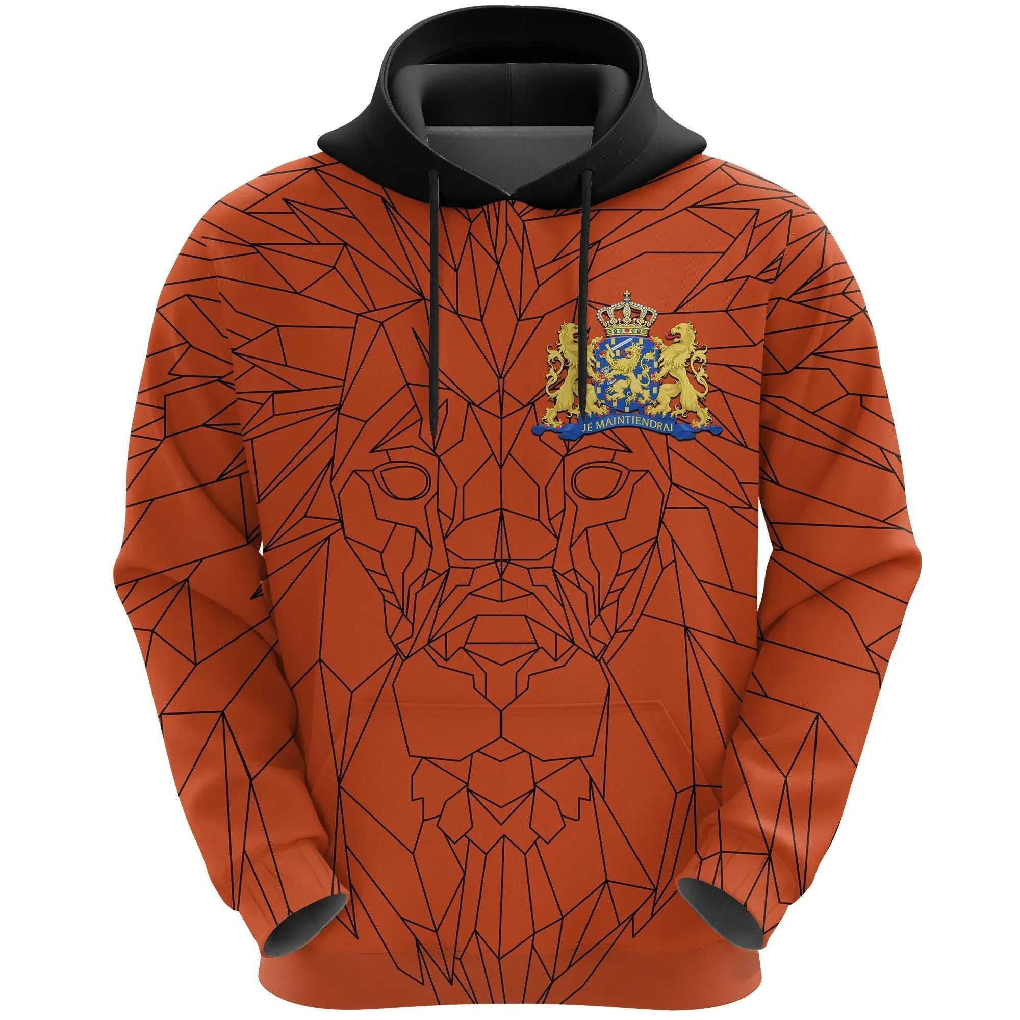 The Netherlands Hoodie Geometric Lion Orange Rlt7