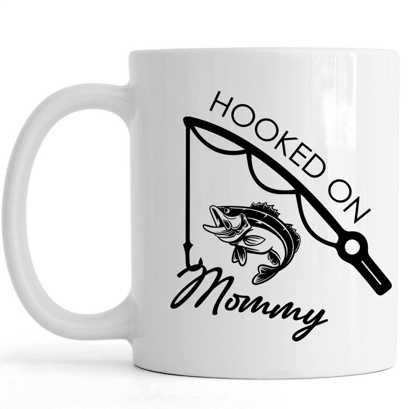 Hooked on Mommy Cute Mug | Funny Mom Mug, Fishing Mug for New Mom, First Mother’s Day Gift, Mom Life Fishing Mug | N1244 ChipteeAmz