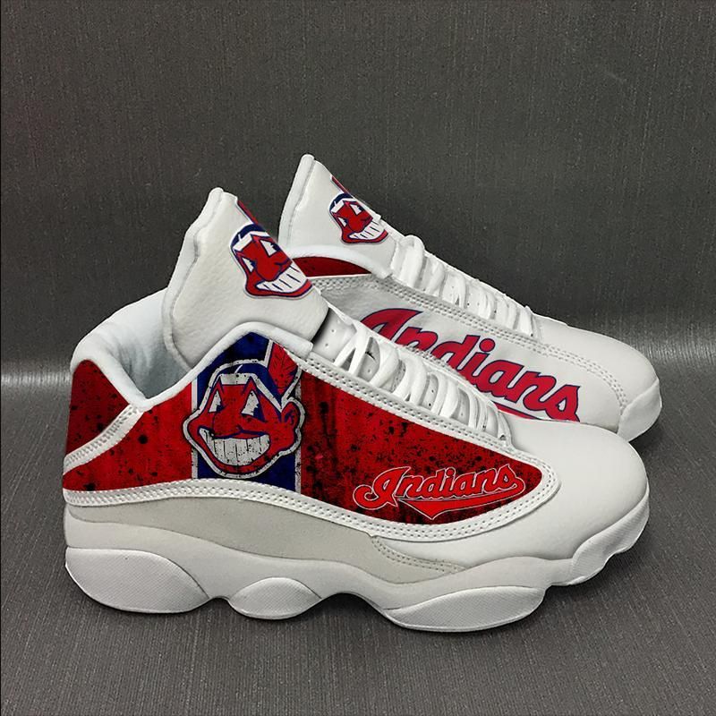 Cleveland Indians Baseball Team Air Jordan 13 Custom Sneakers