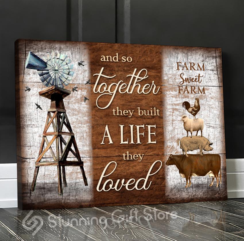 Stunning Gift Cute Awesome Animal Farm Canvas Hanging Wall Art Decor Idea For Farmlife – And So