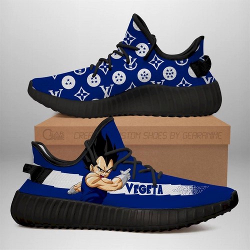 Best Vegeta Fashion Dragon Ball Yeezy Sneakers Shoes Black For Sale