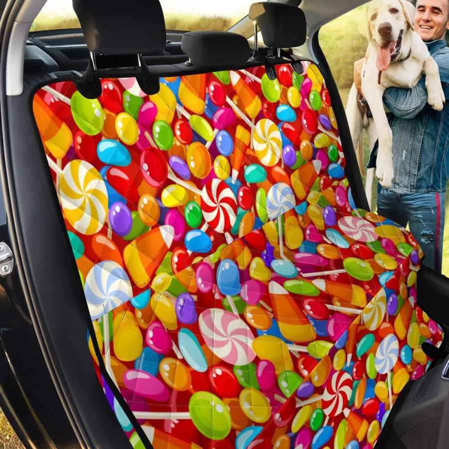 Colorful Candy Pattern Print Pet Car Seat Cover