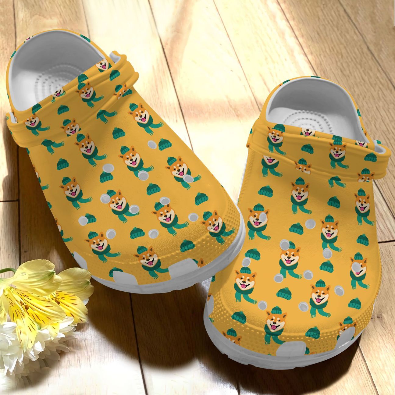 Akita Inu Personalize Clog, Custom Name, Text, Fashion Style For Women, Men, Kid, Print 3D Akita Scarf