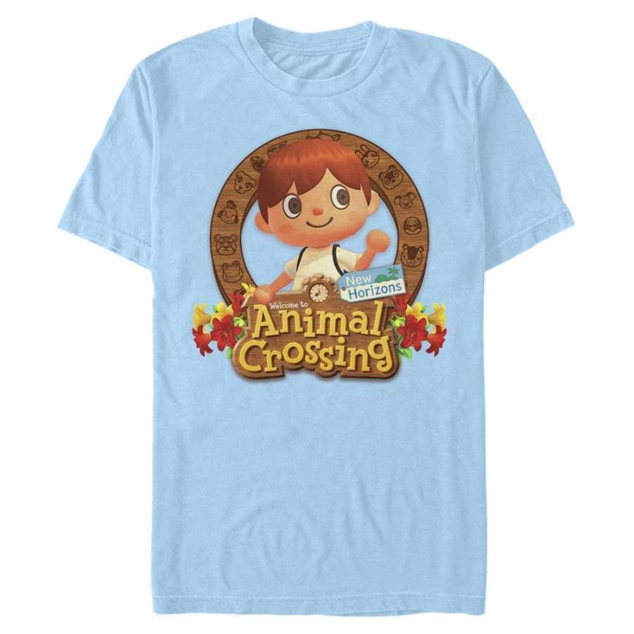 Villager Emblem – Animal Crossing Nintendo T-Shirt, Light Blue