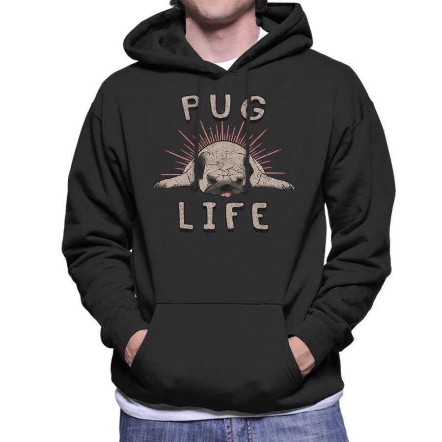 Pugs Life Men’s Hooded Sweatshirt