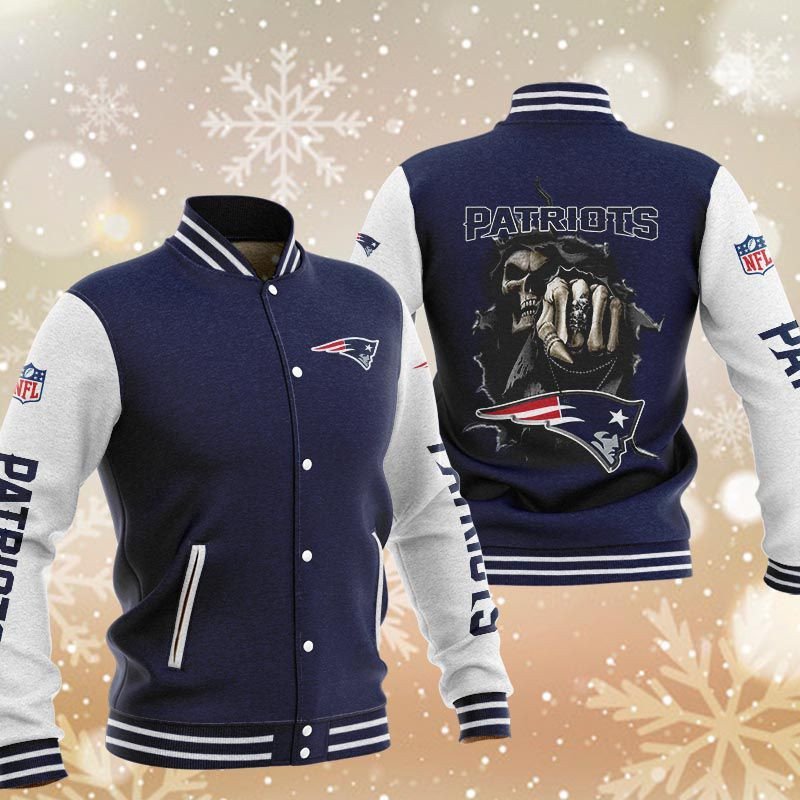 New England Patriots Dark Blue Edition Baseball Jacket