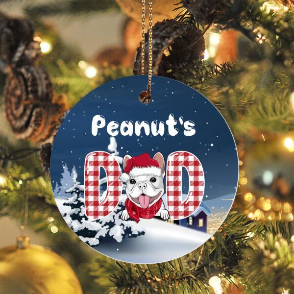 Personalized Dog Dad Christmas Ornament, Custom Dog Breeds Ornament