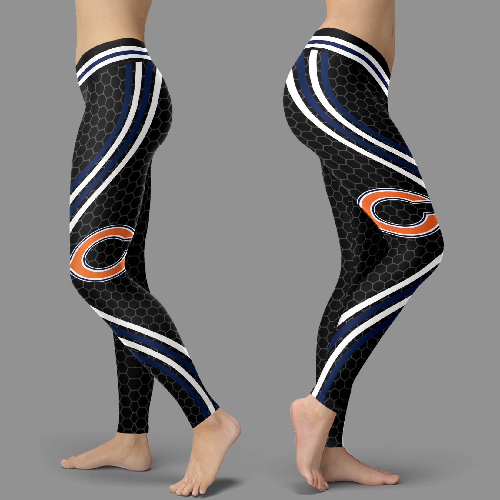 Black Curve Chicago Bears Leggings