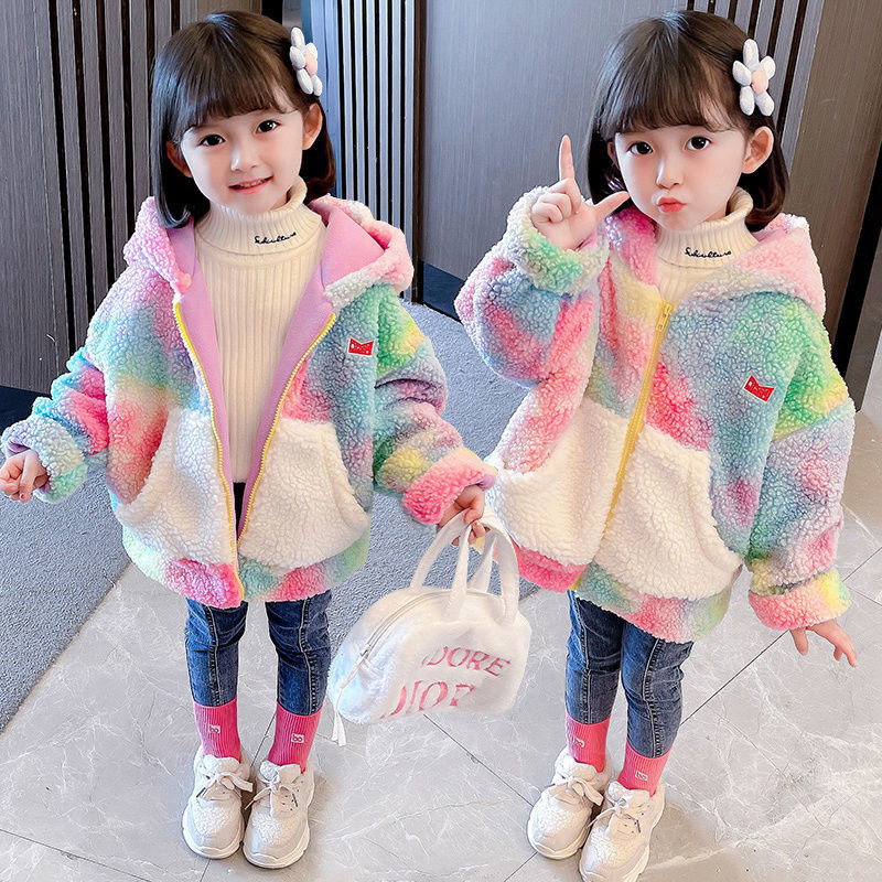 Winter Pink Cute Jacket For Little Girls Clothing Teddy Bear Coat Hooded Sweater Kids Outerwear Teenager Long Coat alx