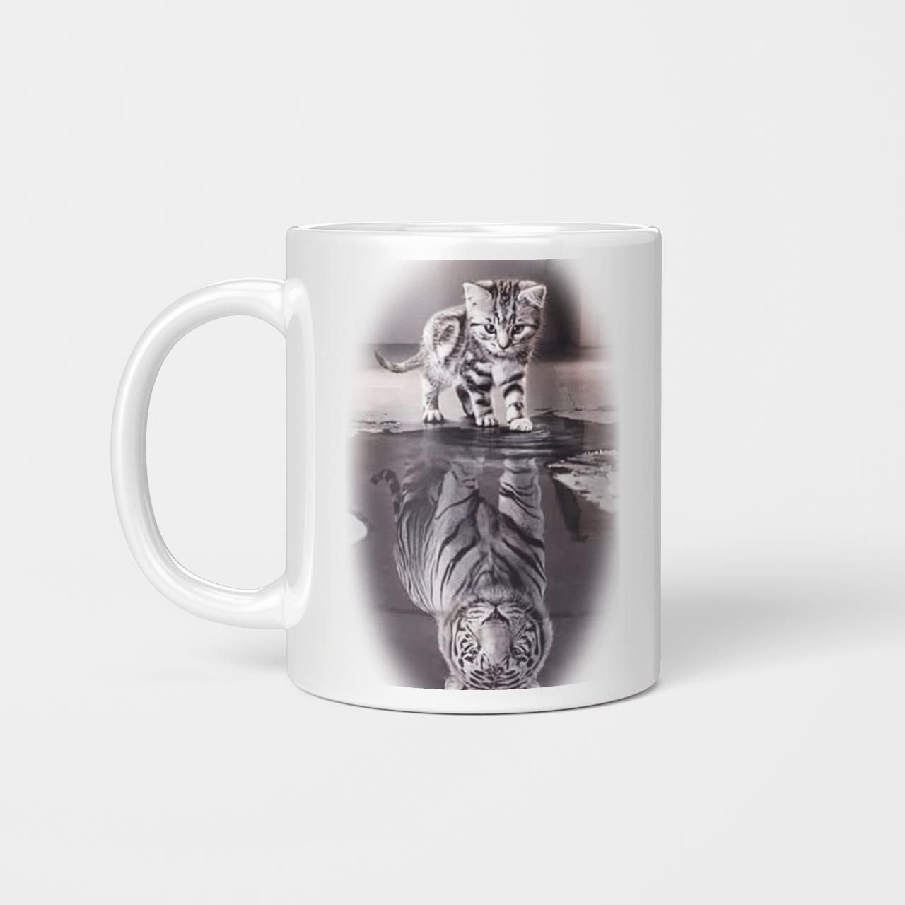 Cat With Tiger Shadow Gifts For Cat Lovers Beverage Mug