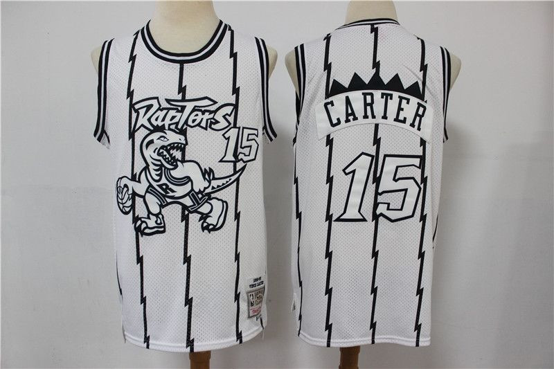 Toronto Raptors Vince Carter #15 NBA Classic White Jersey