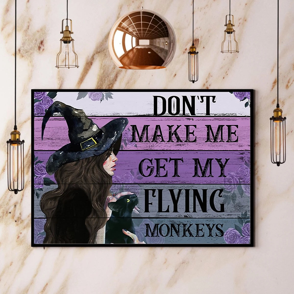 Color Pallet Witch Don’T Make Me Get My Flying Monkeys Halloween Canvas Prints Poster Wall Art Decor