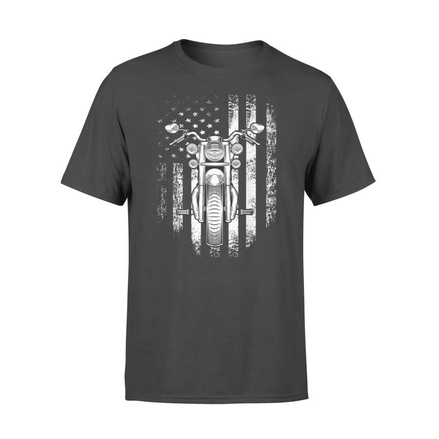 Vintage American USA Flag Motorcycle T-Shirt Cool Gift – Standard T-shirt