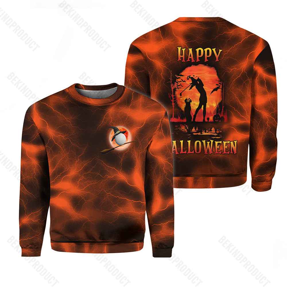 Golf My Broom Broke Halloween Crewneck Sweatshirt All Over Print Sweatshirt For Women Sweatshirt For Men Swn1243