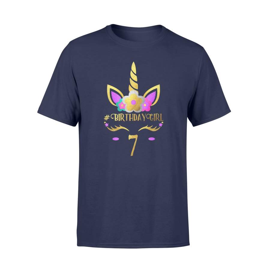 7th Unicorn Birthday Age 7 Unicorn Birthday T Shirt