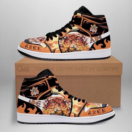 Portgas D. Ace Jordan Sneakers One Piece Anime Shoes Fan Gift Jordan Sneaker