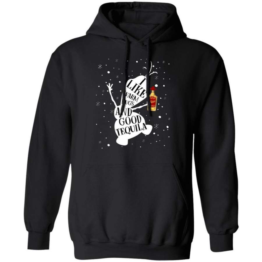 Xmas Olaf Hoodie I Like Warm Hugs And Good Tequila Christmas Frozen Hoodie PT11