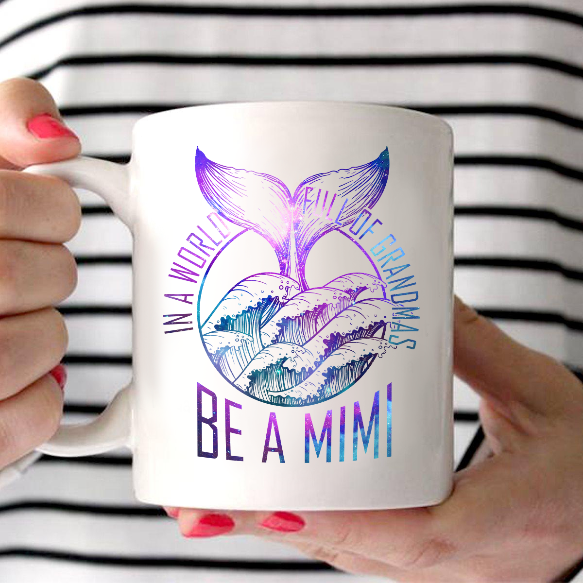 Apayprint – In A World Full Of Grandmas Be A Mimi –  Whale  Personalized Mug