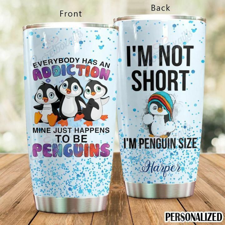 Penguin Stainless Steel Personalized Stainless Steel Tumbler Customize Name, Text, Number Dhsex