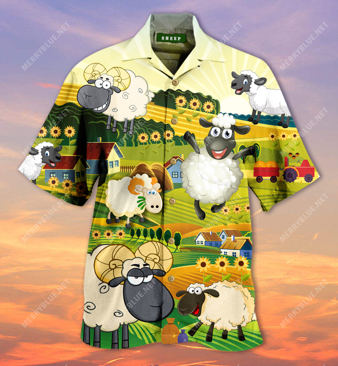 Happy Sheeps In The Farm Hawaii Shirt Ha49699